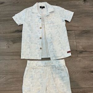 7 For All Mankind Light Blue Tropical Matching Set